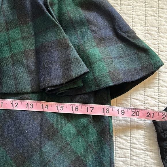 NWT VTG deadstock Rugby RL Tartan plaid peplum wool mini strapless Dress 10 - Picture 15 of 16